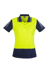 Womens Hi Vis Zone Short Sleeve Polo-ZHL236-syzmik
